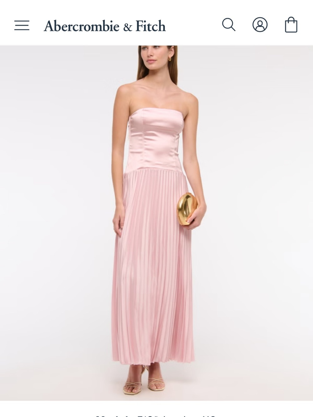 Abercrombie and Fitch light pink Giselle drop waist dress. NWT never worn